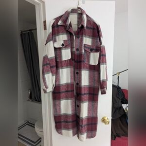 Women's Plaid Long Shacket